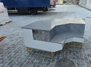 Lada sprzedażowa narożna narożnik wewnętrzny blat granitowy