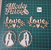 Młoda Para lovers napis ślubny dekoracja rustykalna