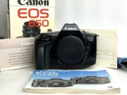 Aparat analogowy Canon EOS EF 650 z dokumentami - testowany 