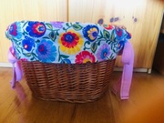 Wyściółka/wsad/materiał do koszyka rowerowego styl folk