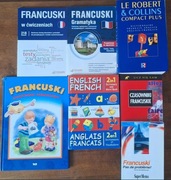Zestaw książek Język Francuski nauka Ćwiczenia Czasowniki Nauka