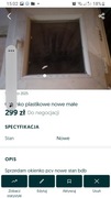 Okienko plastikowe nowe 