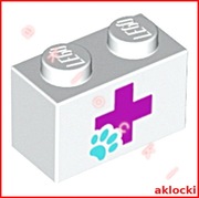 LEGO Friends 3004pb126 KLOCEK 1x2 Krzyż łapa z 41125 41086