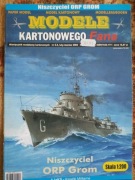 Niszczyciel Grom Modele kartonowego fana 1:200