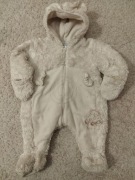 Pajac, kombinezon ciepły miś Pequilino 6-9 mies, 74cm, na suwak