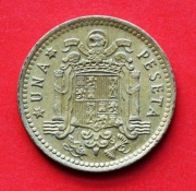 1  Peseta     1966 r  -   Hiszpania  / gwiazdka 71 /   stan !!!