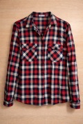 Koszula damska bawełniana Cropp XL w kratkę czerwona oddychający materiał