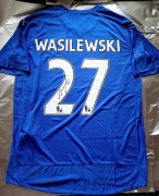 AUTOGRAF koszulka Marcin Wasilewski Leicester 2016 Mistrz Anglii