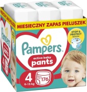 Pampers Pants Pieluchomajtki Rozmiar 4 (9-15kg), 176 Sztuk