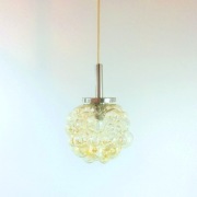 Lampa wisząca Helena Tynell, szkło bubble, design, lata 60./70.