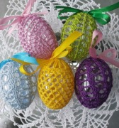Jajka szydełkowe 5 sztuk zestaw nr 12