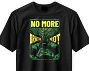 Koszulka CZARNA z zielonym wzorem w brainrot 100% bawełna