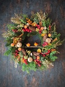 Wyjątkowy wianek świąteczny zimowy - Leśna Kolęda 