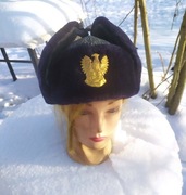 Uszanka czapka zimowa ZSP roz 55 Zawodowa Straż Pożarna PRL OSP