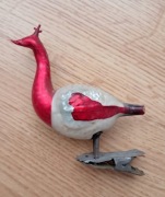 Bombka szklana paw prl