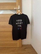 Bawełniana Czarna Męska Koszulka Need Money For BMW