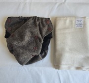 Otulacz 100% wełna merino, Kokosi+gratis M/L, jodełka, pieluchy wielorazowe