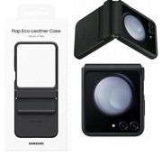 ORYGINALNE PLECKI SAMSUNG FLAP ECO-LEATHER na SAMSUNG GALAXY Z FLIP5 CZARNY