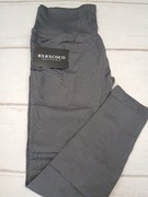 Legginsy modelujące RXRXCOCO XL szare sportowe wysoki stan push up fitness