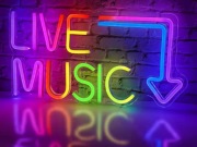 Neon LED szyld LIVE MUSIC party bar impreza klub 
