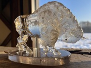 Myśliwska rzeźba żubra kryształ !Wycena certyfikat