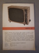 Warszawskie Zakłady Telewizyjne BERYL ulotka informacyjna, reklamowa.