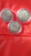 3 x Polska 1974r Ag moneta w kapslu 200 zlotych  XXX  Lat  PRL .,, mapka" 