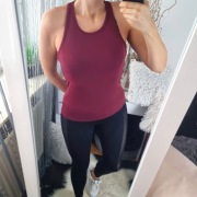 Active Gym Hard Koszulka damska do ćwiczeń bordo S