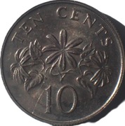 JAŚMIN GWIAZDKOWY - 10 cents z 1988 roku Singapur - OBEJRZYJ MOJĄ OFERTĘ