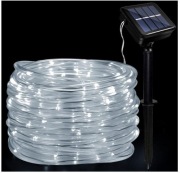 Wąż świetlny Solarny 10m Biały Wodoodporny Zewnętrzny