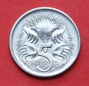 5 Centów  1981  r -     Australia  Kolczatka     stan !!