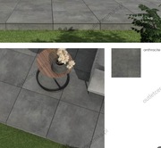 Płyty mrozoodporne na taras, do altan, ogrodu gres 2cm Concrete antracyt