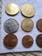 Monety różne polskie euro