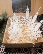 Śnieżynki gwiazdki szydełkowe 