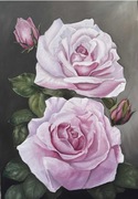 Obraz olejny, ręcznie malowany 100x70 "Róży"