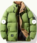 Kurtka męska zimowa, pikowana kolor zieleń. Rozmiar 57