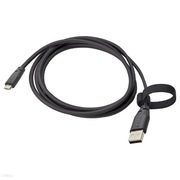 Kabel USB-C do Lightning 3 Ampery 1,5 Metra 480Mb/s Szybki Szary LILLHULT