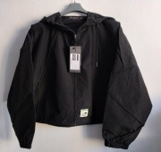 Nowa damska kurtka czarna z kapturem R - XL