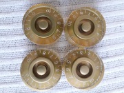 Gałki, pokrętła, potencjometry do gitary, złote, 4 szt. = 1 komplet