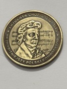 Chopin. Fi 38 mm. Mosiądz patyna. Gyges