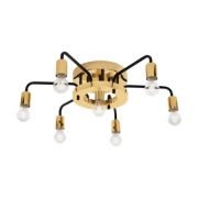 EGLO PALTAS PLAFON PAJĄK CZARNY ZŁOTY 95215 7X E27