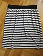 Spódnica paski biała czarna M 38 na gumie