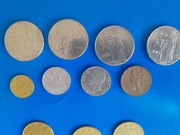 Zestaw monet liry włoskie. 