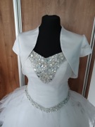 Bolerko ślubne satynowe r. M