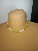 Naszyjnik z kamieni naturalnych I pereł słodkowodnch