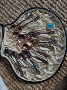 Srebrzone łyżeczki POLSREBRO Poznań | Komplet Vintage PRL | Etui | Unikat