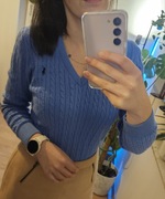 Ralph Lauren sweter damski rozmiar L vintage warkocz sweterek