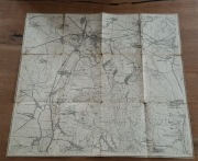 Niemiecka mapa wojskowa 1914 r. Polska Dolny Śląsk 