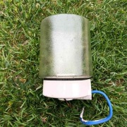 Oprawa lampa kanałowa walec szklana ceramiczna OPS 100W PRL Loft E27