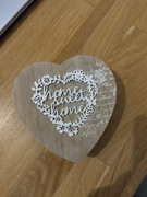 Szkatułka pudełko sercedrewniane  lusterka 